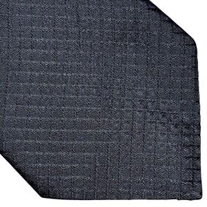 Marco Cellini Mens Jet Black Silk Textured Necktie Hand Made in Italy 3"